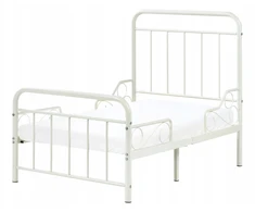 Beliani Išskleidžiama vaikiška lova Metal ANAIS 90 x 200 cm balta