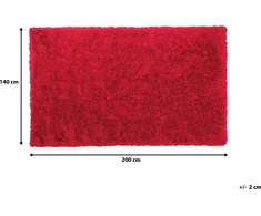 Beliani Šaggy kilimas 140 x 200 cm raudona CIDE