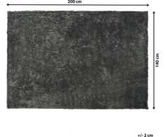 Beliani Shaggy kilimas EVREN tamsiai pilkas 140 x 200 cm