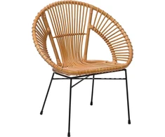 Beliani SARITA Rattan Natural valgomojo kėdė
