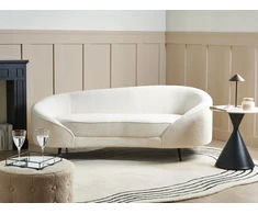 Beliani 2 vietų sofa SAVAR Bouclé balta