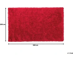 Beliani Shaggy kilimas 200 x 300 cm raudona CIDE