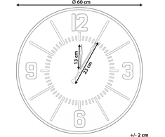 Beliani Sieninis laikrodis 60 cm šviesios medienos DOLE