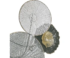 Beliani Sieninė dekoracija ZIRCONIUM Metal 38 cm Juoda