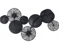 Beliani Sieninis dekoras TENNESSINE metalinis 49 cm juodas