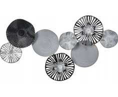 Beliani Sieninis dekoras TENNESSINE metalinis 49 cm juodas