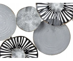 Beliani Sieninis dekoras TENNESSINE metalinis 49 cm juodas