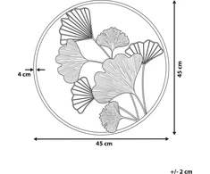 Beliani Sienų dekoracija Kwiat BISMUTH metalinė 45 cm aukso spalvos