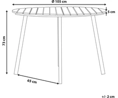 Beliani Sodo lentelė 105 cm ruda CAVOLI