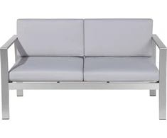Beliani Sodo sofA 2 asmens šviesiai pilka SALERNO
