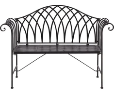 Beliani Sodo suoliukas 130 cm juoda MILAZO