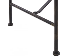 Beliani Sodo suoliukas 130 cm juoda MILAZO