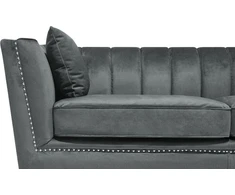 Beliani 2 vietų sofa GAULA, veliūrinė, pilka