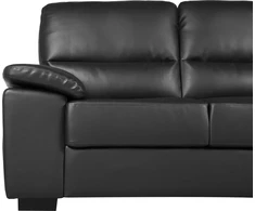 Beliani 2 vietų sofa VOGAR dirbtinė oda, juoda