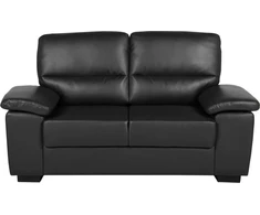 Beliani 2 vietų sofa VOGAR dirbtinė oda, juoda
