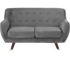 Beliani 2 vietų sofa BODO, veliūras, pilka