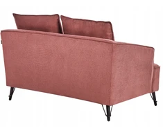 Beliani Dvivietė sofa HOBRO, burgundiška