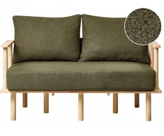 Beliani Dvivietė sofa ASKER Boucle tamsiai žalia