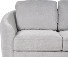 Beliani Dvivietė sofa TROSA šviesiai pilka