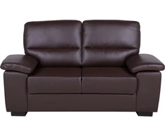 Beliani 2 vietų sofa VOGAR iš dirbtinės odos, tamsiai ruda