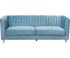 Beliani 3 vietų sofa ARVIKA aksominė mėlyna
