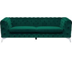 Beliani Trijų vietų sofa SOTRA, veliūras, smaragdo spalva