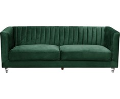 Beliani Trivietė sofa ARVIKA aksominė žalia