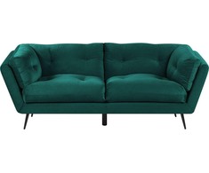 Beliani 3 vietų sofa LENVIKaksominė, smaragdinė