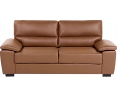 Beliani Trivietė sofa VOGAR iš eko odos, auksinės rudos spalvos