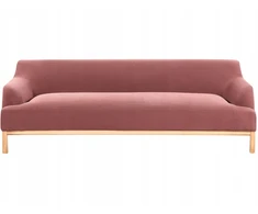 Beliani Trivietė sofa SOSJO burgundiškos spalvos