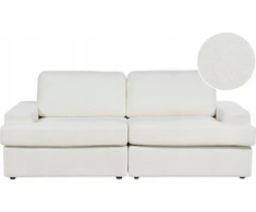 Beliani 3 vietų sofa ALLA Boucle, kreminė balta