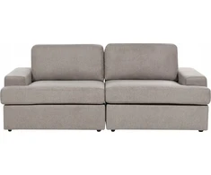 Beliani Trivietė sofa ALLA smėlio ir pilkos spalvos