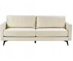 Beliani Trivietė sofa MALA šviesi smėlio spalva