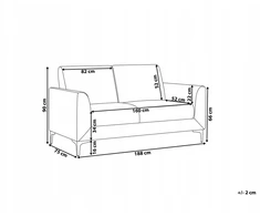 Beliani Trijų vietų sofa FENES, juoda