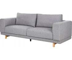 Beliani Trivietė sofa NIVALA šviesiai pilka