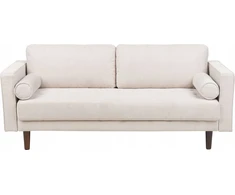 Beliani Trivietė sofa NURMO Šviesiai smėlio spalvos
