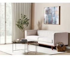 Beliani 3 vietų sofa SKAULE, smėlio spalvos