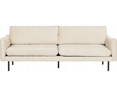 Beliani Trivietė sofa VINTERBRO veliūrinė šviesiai smėlio spalvos