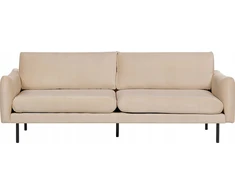 Beliani Trivietė sofa VINTERBRO, smėlio spalvos veliūras