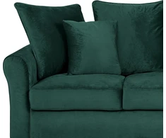 Beliani Trivietė sofa BORNHOLM, veliūras, tamsiai žalia