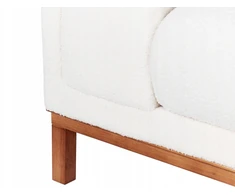 Beliani 4 vietų sofa VENG Boucle, kreminė balta