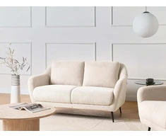 Beliani 2 vietų sofa EIBY Boucle smėlio spalvos
