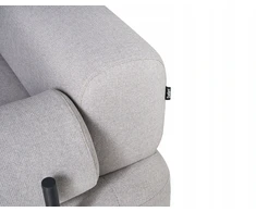 Beliani Dvivietė sofa ELVA šviesiai pilka