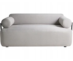 Beliani Dvivietė sofa ELVA šviesiai pilka