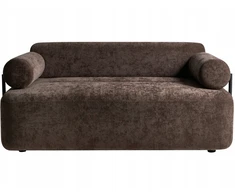 Beliani Dvivietė sofa ELVA, šenilis, tamsiai ruda