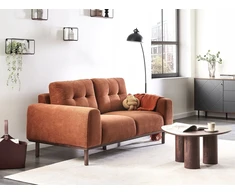 Beliani Dvivietė sofa LAURILA auksinės rudos spalvos
