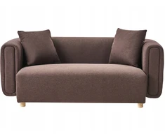 Beliani Dvivietė sofa LILLEROD tamsiai ruda
