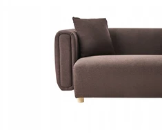 Beliani Dvivietė sofa LILLEROD tamsiai ruda