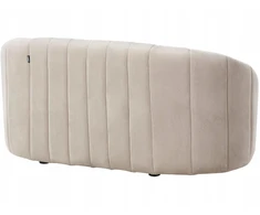 Beliani Dvivietė sofa MALUNG veliūrinė smėlio spalvos