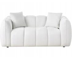 Beliani 2 vietų sofa NESS, kreminė balta